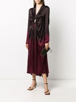 Thumbnail for your product : Masnada Cutout-Detail Ombre Satin Midi Dress