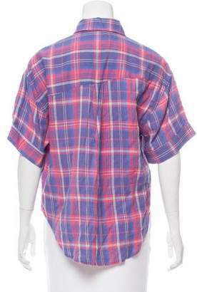 Band Of Outsiders Oversize Plaid Top