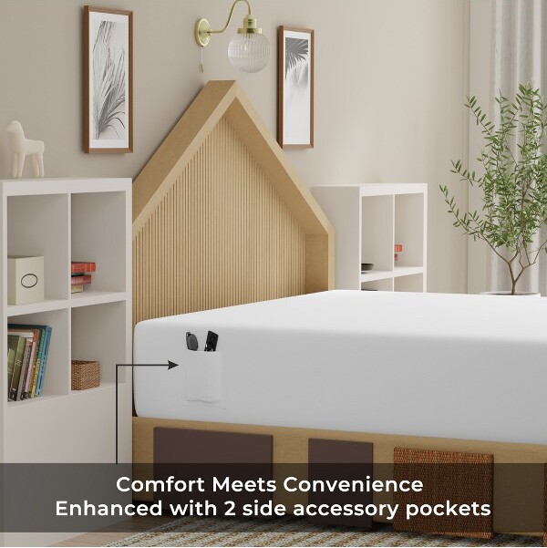 Color Sense 200 Thread Count Fitted Sheet 2pc Full Ivory