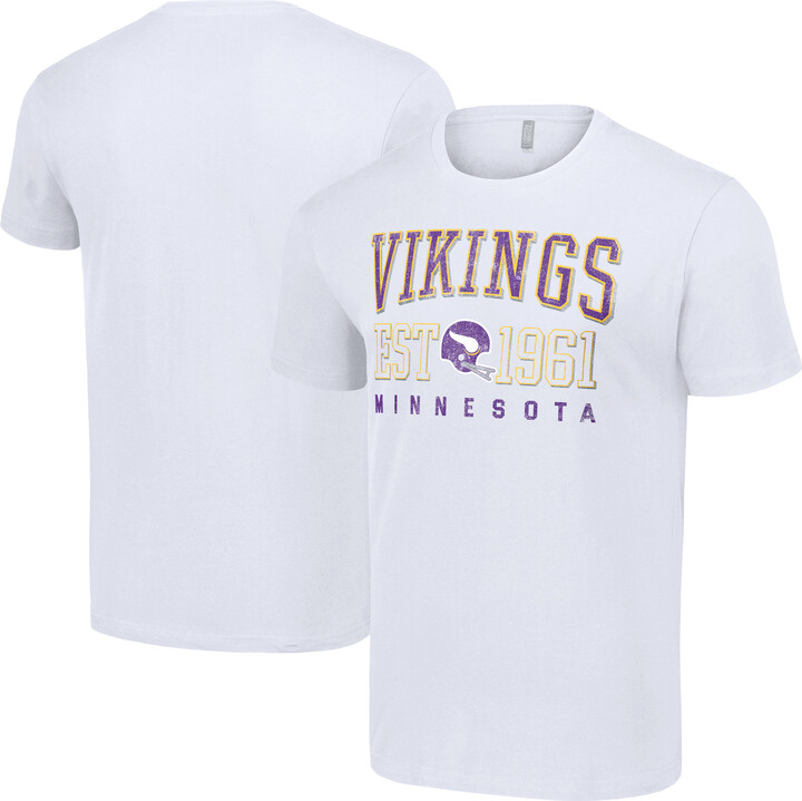 Men's Starter White Minnesota Vikings Throwback Logo T-Shirt