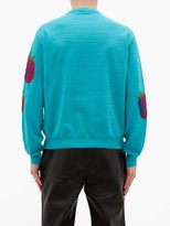 Thumbnail for your product : Acne Studios Koray Intarsia-raspberry Wool-blend Sweater - Green Multi