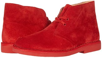 red suede clarks desert boots