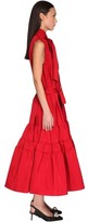 Thumbnail for your product : Rochas Ruffled Taffeta Midi Dress W/ Scarf