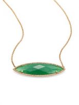 Thumbnail for your product : Marquis MIJA Jade & White Sapphire Pendant Necklace