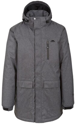 Trespass Alby Mens Waterproof Casual Jacket Hooded Longer Length Grey Raincoat 