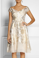 Thumbnail for your product : Lela Rose Metallic fil coupé dress