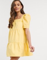 Thumbnail for your product : Fashion Union Petite mini smock dress with square neck