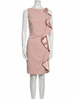 Thumbnail for your product : Carmen Marc Valvo Bateau Neckline Knee-Length Dress w/ Tags Pink