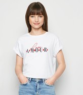 Thumbnail for your product : New Look Girls Love Amour Flocked Slogan T-Shirt