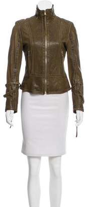 Andrew Marc Leather Structured Jacket