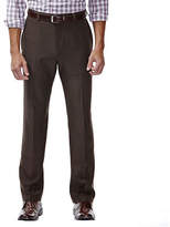 Haggar Mens Big /& Tall Eclo Tonal Plaid Classic-Fit Plain-Front Pant