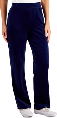 Karen Scott Petite Velour Pants, Created for Macy's