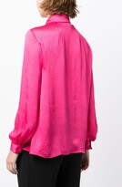 Thumbnail for your product : Paule Ka Long-Sleeve Satin Plissé Shirt