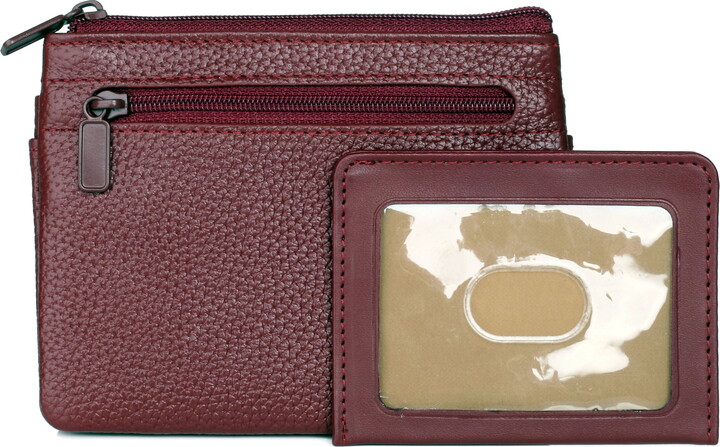 Julia Buxton Women’s Hudson Pik-Me-Up Large ID Coin Card Case, Red