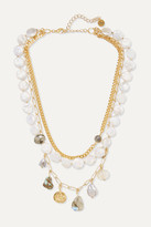 Thumbnail for your product : Chan Luu Gold-tone Multi-stone Necklace