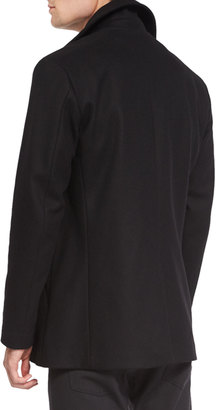 Theory Mercer Double-Breasted Pea Coat, Black