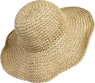 MaoXinTek Women Straw Hat Wide Brim Beach Sun Cap Foldable Large Lady  Floppy 100% Natural Paper Braided for Travel Decoration Summer Vacation  Soft Lightweight and Breathable (Beige) - ShopStyle