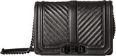 Thumbnail for your product : Rebecca Minkoff Chevron Quilted Small Love Crossbody (Black 1) Cross Body Handbags