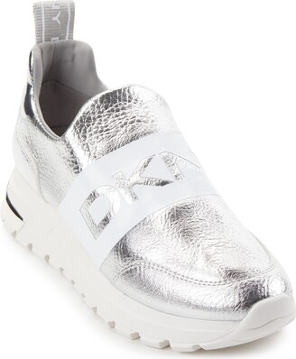 dkny silver sneakers