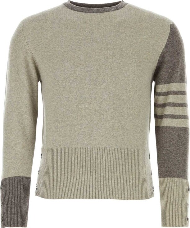 Thom Browne Striped Knitted Crewneck Jumper
