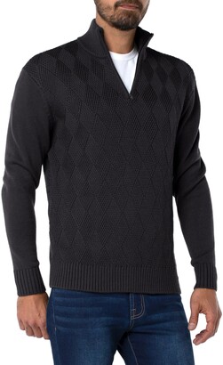 Mens Charcoal Quarter Zip Sweater | Shop the world's largest 