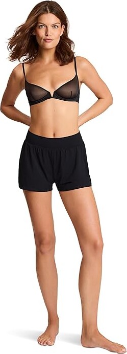 Commando Mesh Plunge Demi Cup Bra Women's Bra Black : 36B, Elastane/Polyamide