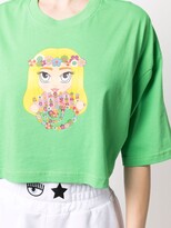 Thumbnail for your product : Chiara Ferragni graphic-print cropped T-shirt