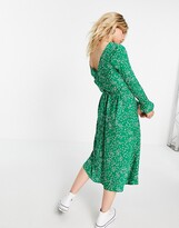 Thumbnail for your product : Wednesday's Girl midi tea dress in ditsy floral