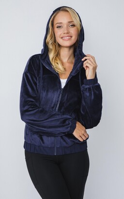 90 Degree By Reflex Womens Double Butter Full Zip Hooded Jacket with Side  Pockets - Evening Blue - Large - ShopStyle Sweatshirts & Hoodies
