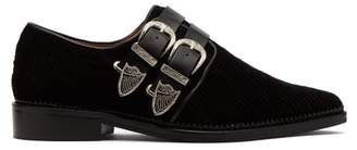 Toga - Corduroy Double Buckle Loafers - Womens - Black