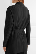 Thumbnail for your product : The Row Kim Plissé Stretch-jersey Cardigan - Black