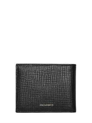 Dolce & Gabbana Grained Leather Wallet W/ Music Patch