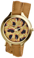 Thumbnail for your product : MICHAEL Michael Kors Michael Kors Mid-Size Tan Leather Runway Three-Hand Watch