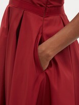Thumbnail for your product : Brock Collection Tessa Sweetheart-neck Twill Midi Dress - Red