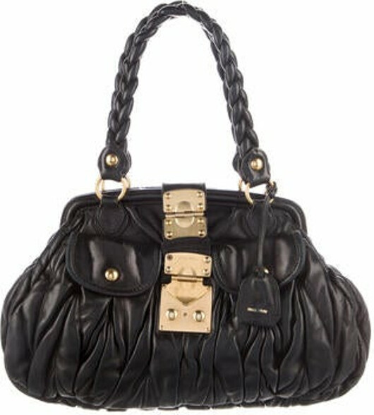 Miu Miu Leather Shoulder Bag ShopStyle