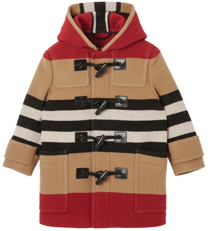 Burberry Hooded Wool Duffle Coat | Shop the world's largest 