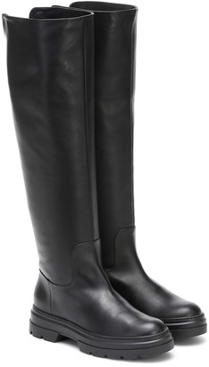 Max Mara Leather knee-high boots - ShopStyle