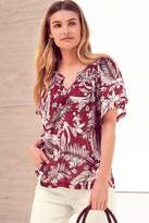 Thumbnail for your product : Next Womens Citrine Print Metallic Blouse