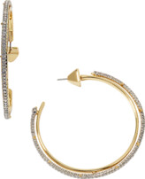 Thumbnail for your product : Alexis Bittar Two-Tone Crystal Encrusted Spiked Hoop Earrings