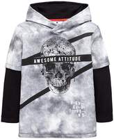 Thumbnail for your product : Very Boys Mock Layered Skull Hoodie