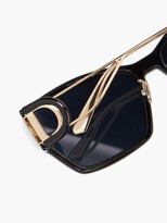 Thumbnail for your product : Christian Dior 30montaigne logo Cat-eye Acetate Sunglasses - Black Blue