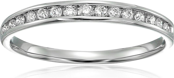 Vir Jewels 1/5 cttw Classic Diamond Wedding Band 10K White or Yellow Gold Channel Set