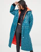 Thumbnail for your product : Diesel long line padded logo jacket