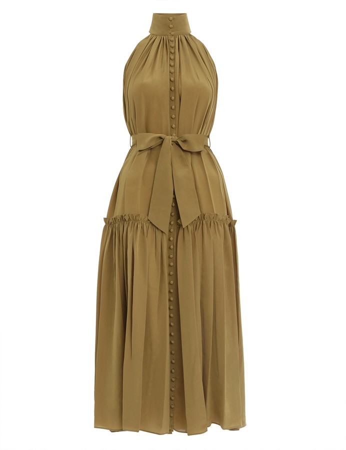 Zimmermann Silk Swing Midi ShopStyle Dresses
