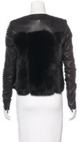 Thumbnail for your product : Thomas Wylde Fur-Paneled Leather Jacket