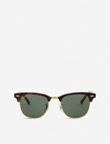 Thumbnail for your product : Ray-Ban Women's Mock Tortoise Arista Shell Clubmaster Sunglasses Rb3016 49