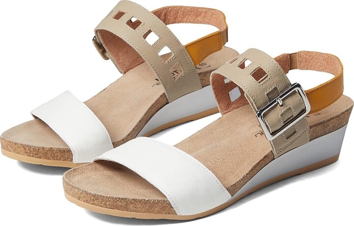 Naot Footwear Dynasty Women's Shoes White/Beige/Marigold Leather