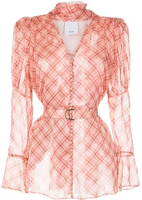 Acler Mattison plaid blouse