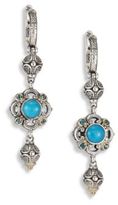 Thumbnail for your product : Konstantino Hermione Turquoise, London Blue Topaz, 18K Yellow Gold & Sterling Silver Drop Earrings