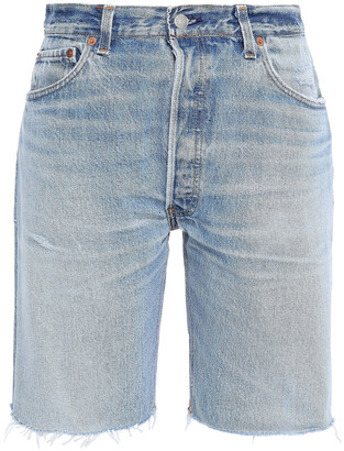 levi distressed jean shorts